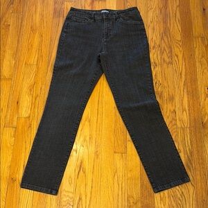 Bandolino  Black Women's Jeans- straight leg , size 10 , button fly, fun pockets